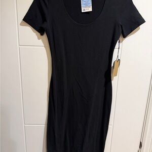 Popular Basics Classic Black Midi Dress